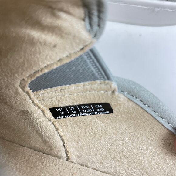 Spenco | 7D Celine Gray Textured Rafia Orthotic Clogs Slip On Shoes - Picture 10 of 13